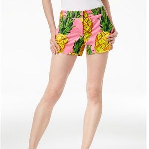 Pink Pineapple Print shorts